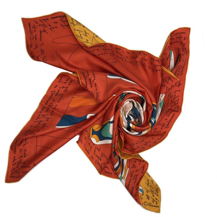 Custom Digital Double Sided Silk Scarf Women Printed Scarf Silk Women